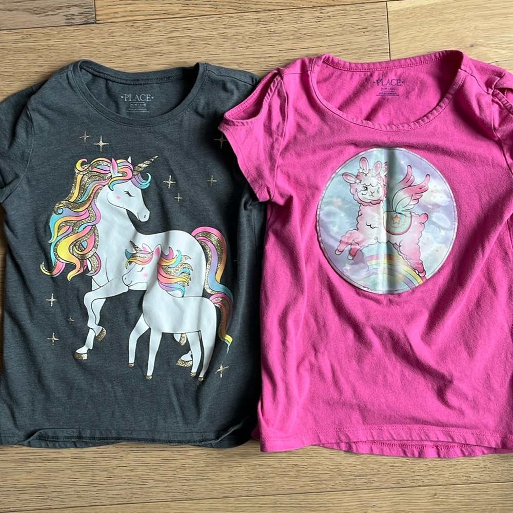 The Children’s Place Girls’ Short Sleeve Shirts (Size: 7/8)